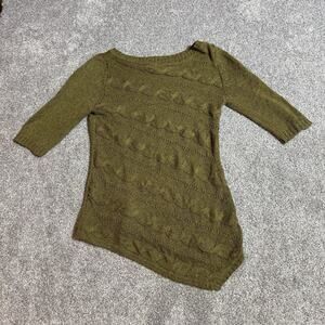 Cato Sweater Women Medium Asymmetrical Grunge Witchy Textured Knit Edgy Pullover